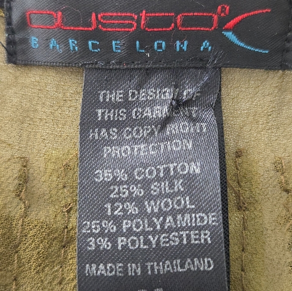 Rare Vintage Custo Barcelona Boho Silk Cotton Wool Sequin Volcano Top Size M - Picture 5 of 8